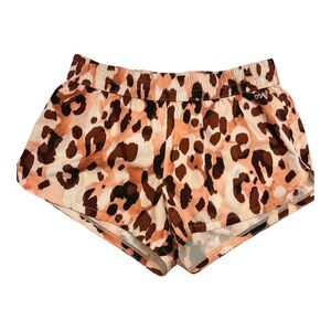 DSG Women Brown Leopard Print Athletic Shorts Size Medium